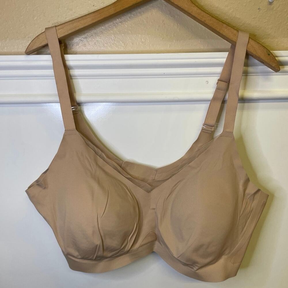Honeylove Wireless Smoothing Support Bra 3X Nude Beige Full Coverage